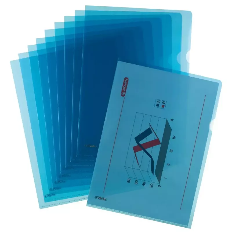 Mape no polipropilēna (PP) Herlitz 50009107 zila A4