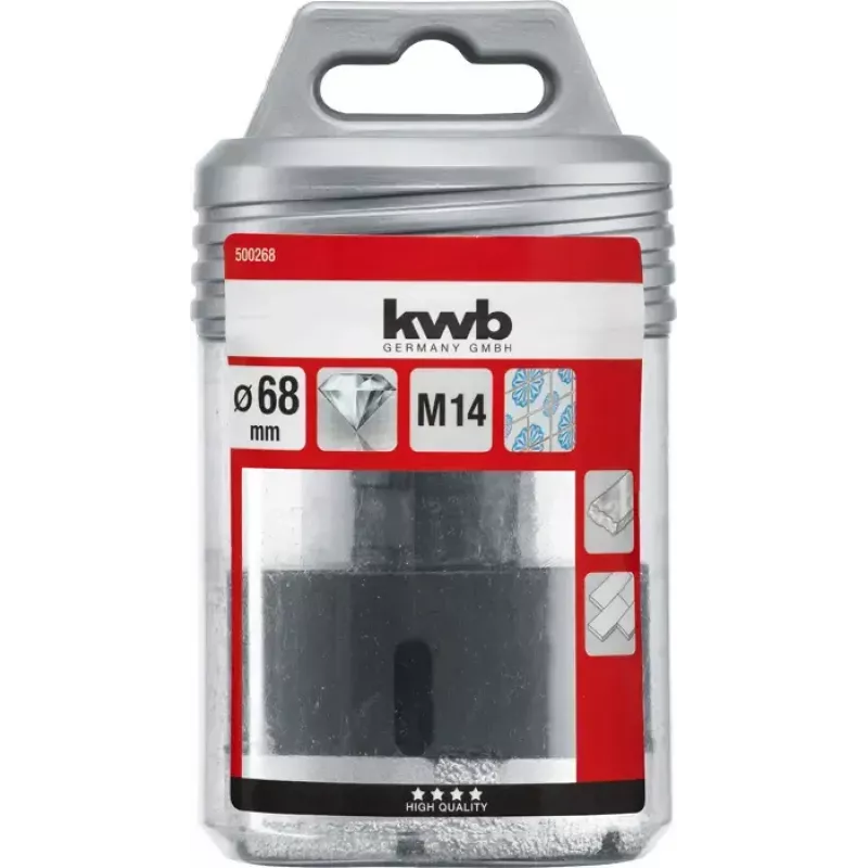 Urbjmašīnas vainagurbis KWB 500268 leņķa slīpmašīnām 6,8 cm keramikai