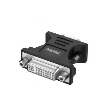 Hama 00200341 kabeļa savienotāju pārveidotājs VGA (D-Sub) uz DVI-I, melns