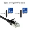 ACT melns 3 metru LSZH U/FTP CAT6A datacentra plānā pārlēkuma kabelis ar aizsargātiem RJ45 savienotājiem
