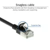ACT melns 3 metru LSZH U/FTP CAT6A datacentra plānā pārlēkuma kabelis ar aizsargātiem RJ45 savienotājiem