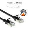 ACT melns 3 metru LSZH U/FTP CAT6A datacentra plānā pārlēkuma kabelis ar aizsargātiem RJ45 savienotājiem