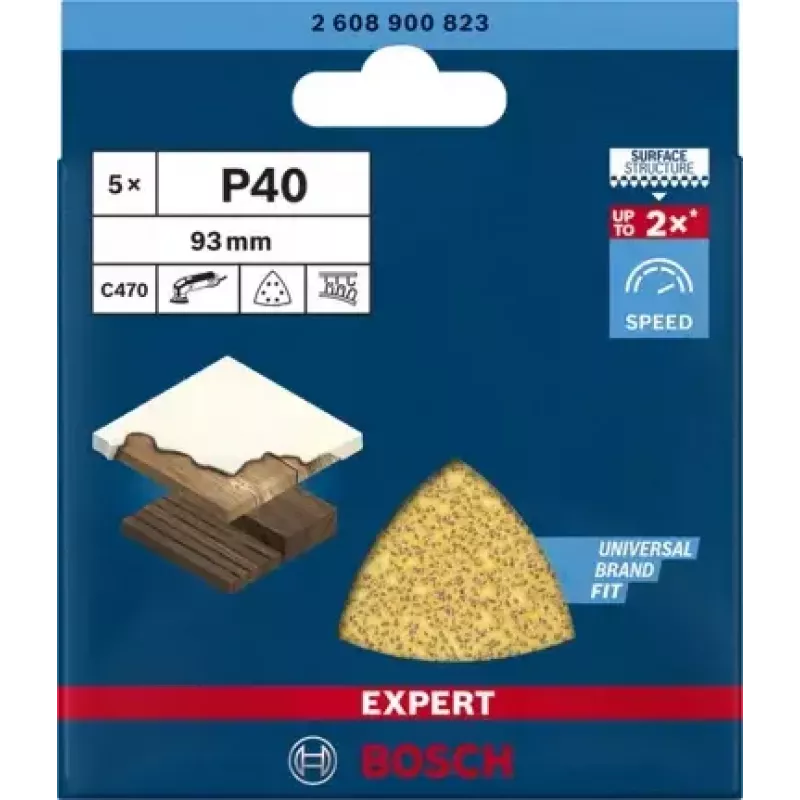 Bosch 2 608 900 823 rotējošā instrumenta slīpēšanas piederums Koks Slīploksne