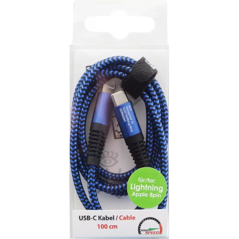 Lightning kabelis 2GO 797196 1 m zils USB C