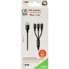 Lightning kabelis 2GO 797155 1.5m Melns USB B USB C Micro-USB B