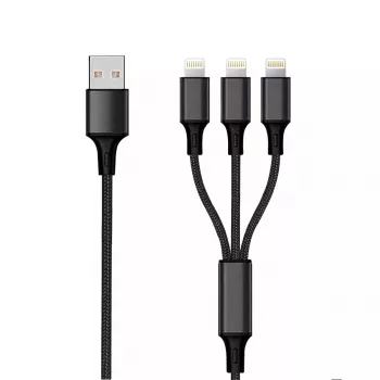 Lightning kabelis 2GO 797155 1.5m Melns USB B USB C Micro-USB B
