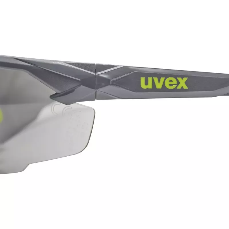 Aizsargbrilles Uvex suXXeed pelēkas dzeltenas polikarbonāta lēcas 1,9 mm