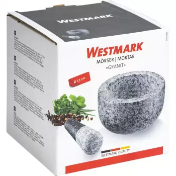 Piesta un miezeris Westmark Granit pelēkā krāsā — granīts, Ø 13 cm, 131×131 mm