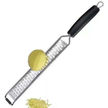 Plakana rīve Westmark Technicus‑Pro, nerūsējošā tērauda asmeņi, melns plastmasas korpuss, 36 mm platums, 399 mm garums