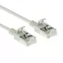 ACT pelēks 10 m LSZH U/FTP CAT6A datacentra plānais komutācijas kabelis ar neaizķeramiem RJ45 savienotājiem