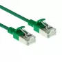 ACT zaļa 10 metru kabelis LSZH U/FTP CAT6A datacentra plāns patchlīnijas kabelis snagless ar RJ45 savienotājiem
