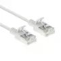 ACT balts 1 metra LSZH U/FTP CAT6A datu centra plānā profila plāksterkabelis ar nesaaķeramiem RJ45 savienotājiem