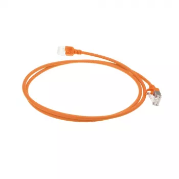 ACT oranžs 1 metrs LSZH U/FTP CAT6A datacentra plānvijas ielāpu vads ar aizsargātiem RJ45 savienotājiem