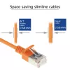 ACT Oranžs 3 metru LSZH U/FTP CAT6A datacentra plānā plākstera vads ar aizsargātiem RJ45 savienotājiem