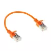 ACT oranžs 0,25 m LSZH U/FTP CAT6A datu centra plānā komutācijas kabelis, bez ķērājiem, ar RJ45 savienotājiem