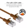 ACT brūns 0,15 metri LSZH U/FTP CAT6A datu centra plāns plāksteris ar nesaaizķeramajiem RJ45 savienotājiem