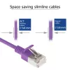 ACT violeta 1 metrs LSZH U/FTP CAT6A datu centra plānas pārlēciena vads ar RJ45 savienotājiem