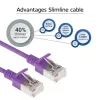 ACT violeta 5 m LSZH U/FTP CAT6A datacentra plānā ielāpu vads ar aizsargājošiem RJ45 savienotājiem