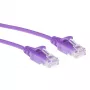 ACT violets 7 metru LSZH U/UTP CAT6 datu centra plānprofila savienotājkabelis ar aizķeršanās novēršanas RJ45 savienotājiem