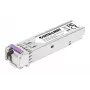 Intellinet Gigabit Fiber WDM Bi-Directional SFP Optical raiduztvērējs Module 1000Base-BX-U (LC) vienmoda ports, 80 km (50 jūdzes), BiDi WDM (RX1550/TX1490), MSA saderīgs maksimālai saderībai, Sudraba