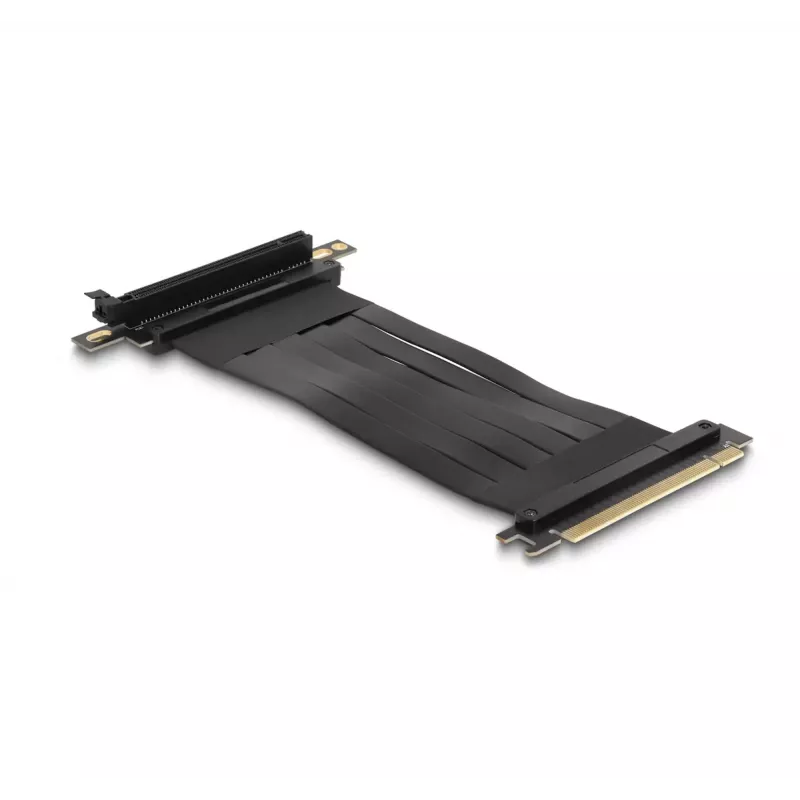 DeLOCK Riser Card PCI Express x16 vīrišķais uz x16 slotu 90° leņķveida ar kabeli 30 cm
