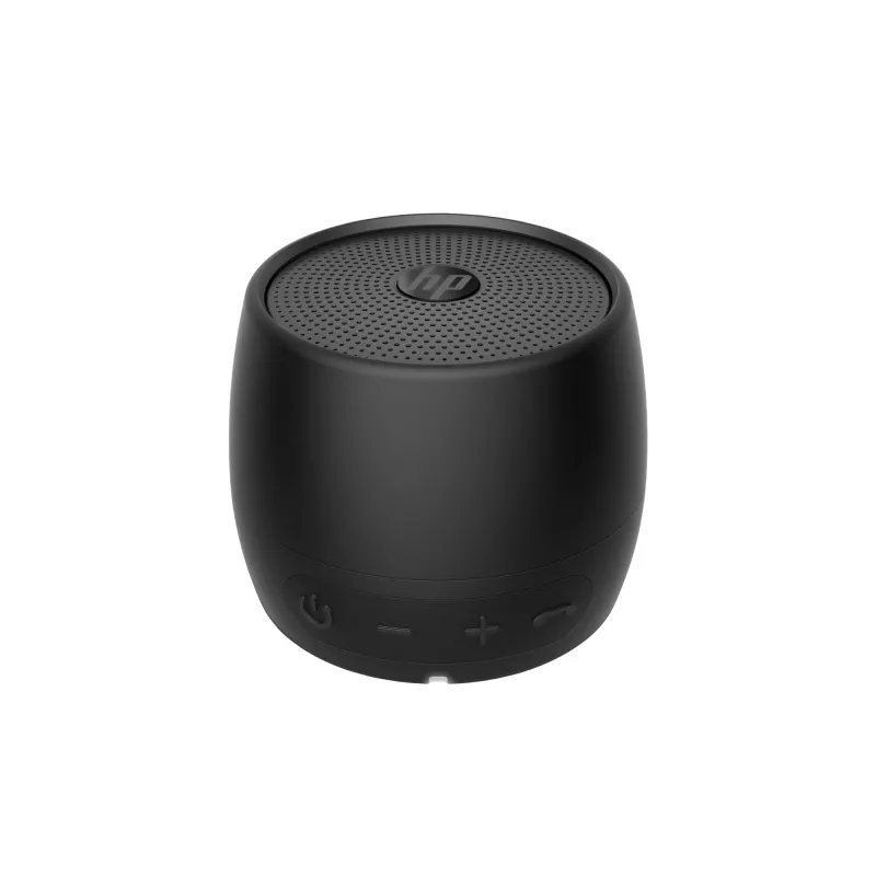 HP melns Bluetooth skaļrunis 360, vadu un bezvadu, Mono portatīvais skaļrunis, melns, cilindrs, pogas, universāls