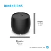 HP melns Bluetooth skaļrunis 360, vadu un bezvadu, Mono portatīvais skaļrunis, melns, cilindrs, pogas, universāls