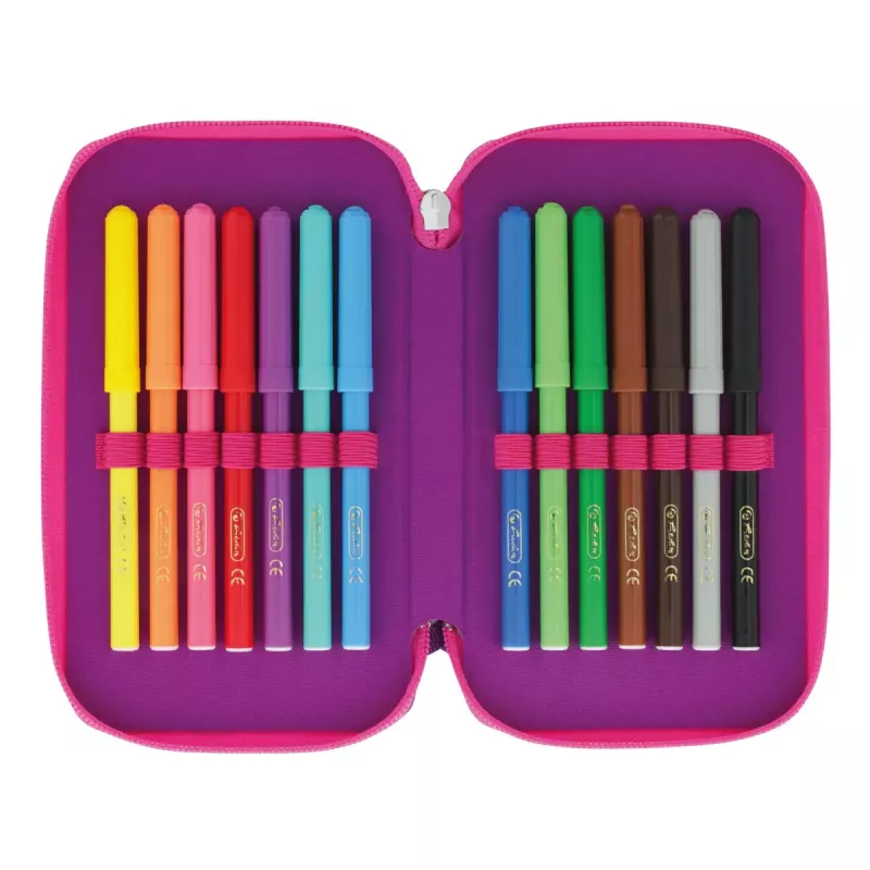 Herlitz TriCase Dip Dye 31 gab. Rozā Violeta Poliesteris 190x115x70 mm