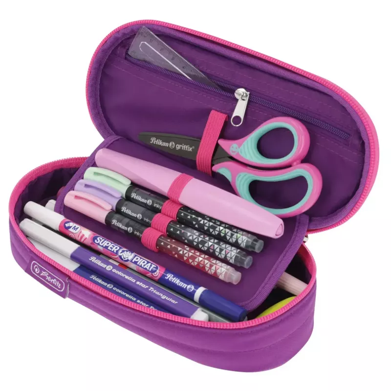 Penālis Herlitz Dip Dye Soft poliestera rozā purpura 215x95x60 mm