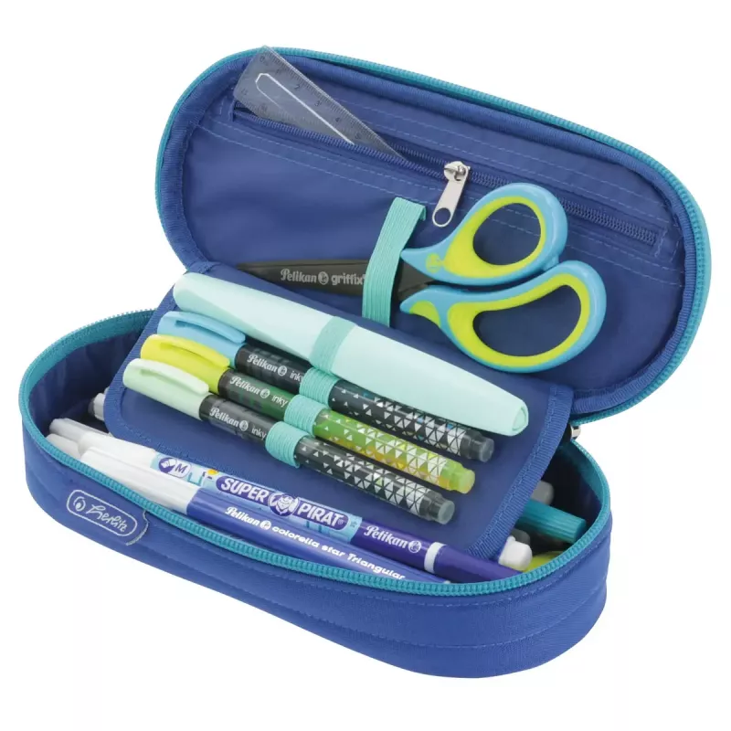 Herlitz Dip Dye Soft penālis Poliesteris Zils Tirkīzzils 215x95x60mm