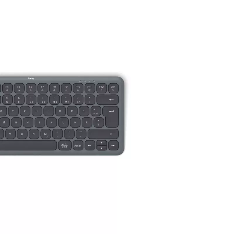 Hama WK-500 tastatūra mājai/birojam RF Wireless + Bluetooth QWERTZ vācu melna, tumši pelēka