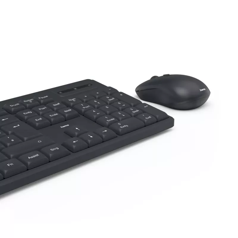 Hama WKM-200 tastatūra Iekļauta pele Mājas/Birojs RF Bezvadu QWERTZ Vācu Melna