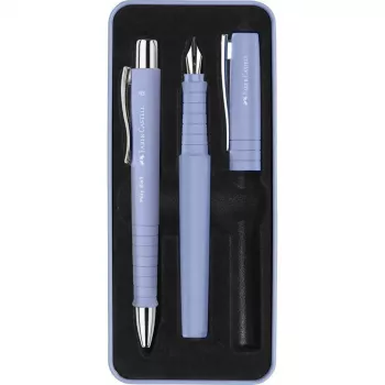 Lodīšu pildspalva un tintes pildspalva Faber-Castell Poly Ball komplekts Violeta 3 gab.
