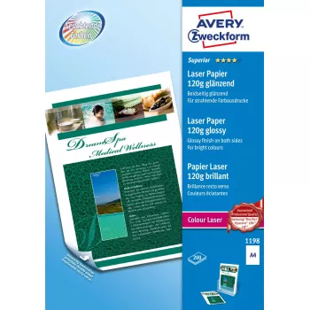 Drukājamais papīrs Avery Zweckform Premium Colour Laser Photo Paper A4 120 g/m² Gloss 200 lapas