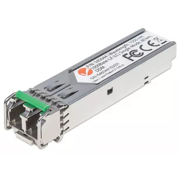 Intellinet raiduztvērēja modulis optiskais, Gigabit Fiber SFP, 1000Base-Lx (LC) vienmoda ports, 80 km, viļņa garums 1550 nm, MSA saderīgs, ekvivalents Cisco GLC-ZX-SMD, Ethernet, šķiedra, trīs gadu garantija