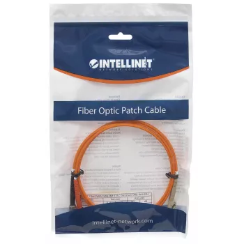 Intellinet optiskās šķiedras komutācijas kabelis, OM2, LC/ST, 10 m, oranžs, duplekss, daudzmodu, 50/125 µm, LSZH, šķiedra, mūža garantija