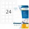 Noņemamas uzlīmes HERMA 10108 A4 40x40 mm kvadrātveida baltas