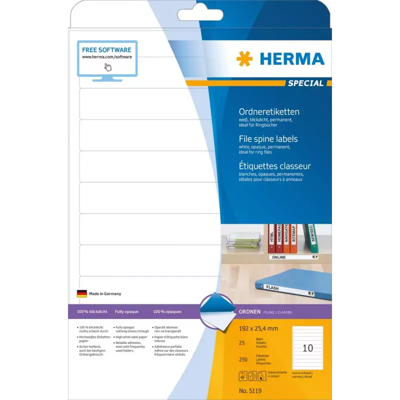Pašlīmējošā printera etiķete HERMA 5119