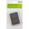 Atmiņas karšu glabāšanas kārbiņa GOOBAY 95349 — ietilpina 4 kartes, saderīga ar SD/MicroSD/MMC, pelēka caurspīdīga plastmasa