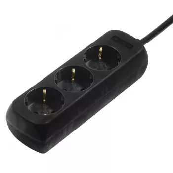 Hama 00108843 pārsprieguma aizsargs Melns 3 maiņstrāvas kontaktligzdas 230 V 5 m