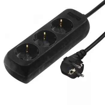 Hama 00108843 pārsprieguma aizsargs Melns 3 maiņstrāvas kontaktligzdas 230 V 5 m