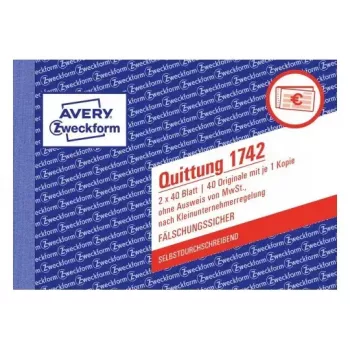 Grāmatvedības veidlapu grāmatiņa A6 Avery 1742