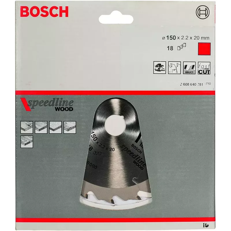 Riņķa zāģa asmens Bosch 2608640781 15 cm kokam