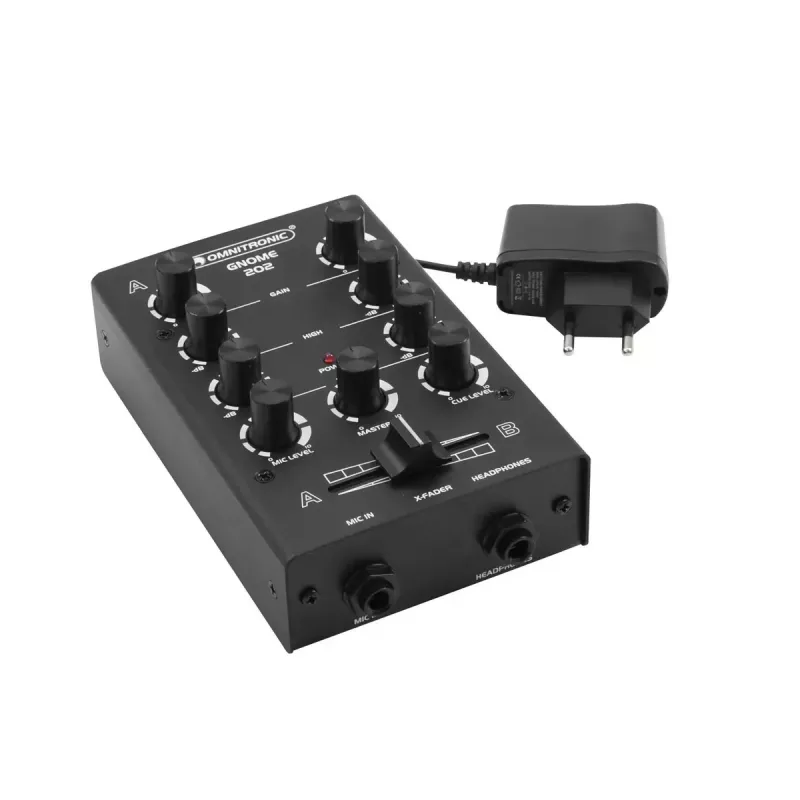 Mikseris Omnitronic GNOME-202 2 kanāli 20 - 20000 Hz melns