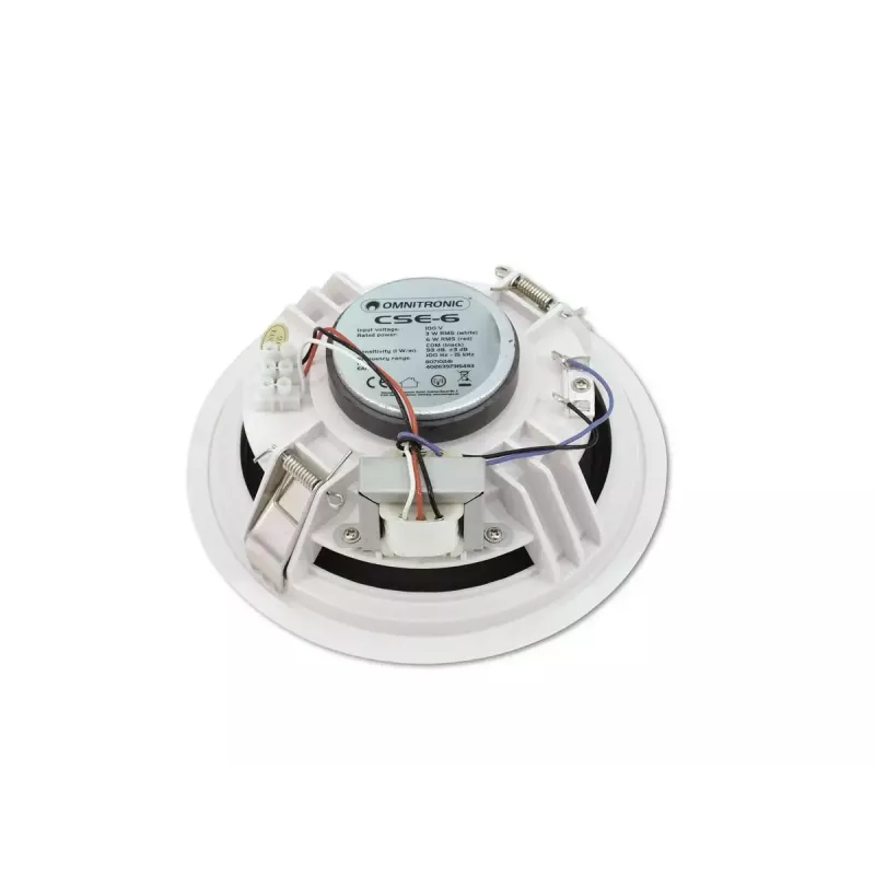 Pilna diapazona skaļrunis Omnitronic 80710241 Balts Vadu savienojums 6 W