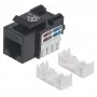 Intellinet Keystone Jack, Cat6, UTP, Punch-down, Melns, Flat, Melns, RJ-45, Female, 22/26, Cat6