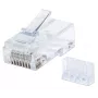 Intellinet RJ45 modulārie spraudņi, Cat6, UTP, 3 zaru, cietajiem vadiem, 15 µ zelta pārklājuma kontakti, 90 gab. iepakojumā