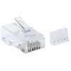 Intellinet RJ45 modulārie spraudņi, Cat6, UTP, 3 zaru, cietajiem vadiem, 15 µ zelta pārklājuma kontakti, 90 gab. iepakojumā