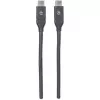 Manhattan USB-C uz USB-C kabelis, 50 cm, vīrietis–vīrietis, melns, 10 Gbps (USB 3.2 Gen2 jeb USB 3.1), 3A (ātrā uzlāde), SuperSpeed+ USB, mūža garantija, ekvivalents USB31CC50CM