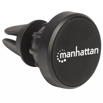 Manhattan Magnetic Car Air-Vent Phone Mount, Adjustable Clip-on, Quick Attach and Release, Non-Skid Pad, Melns, Lifetime Warranty